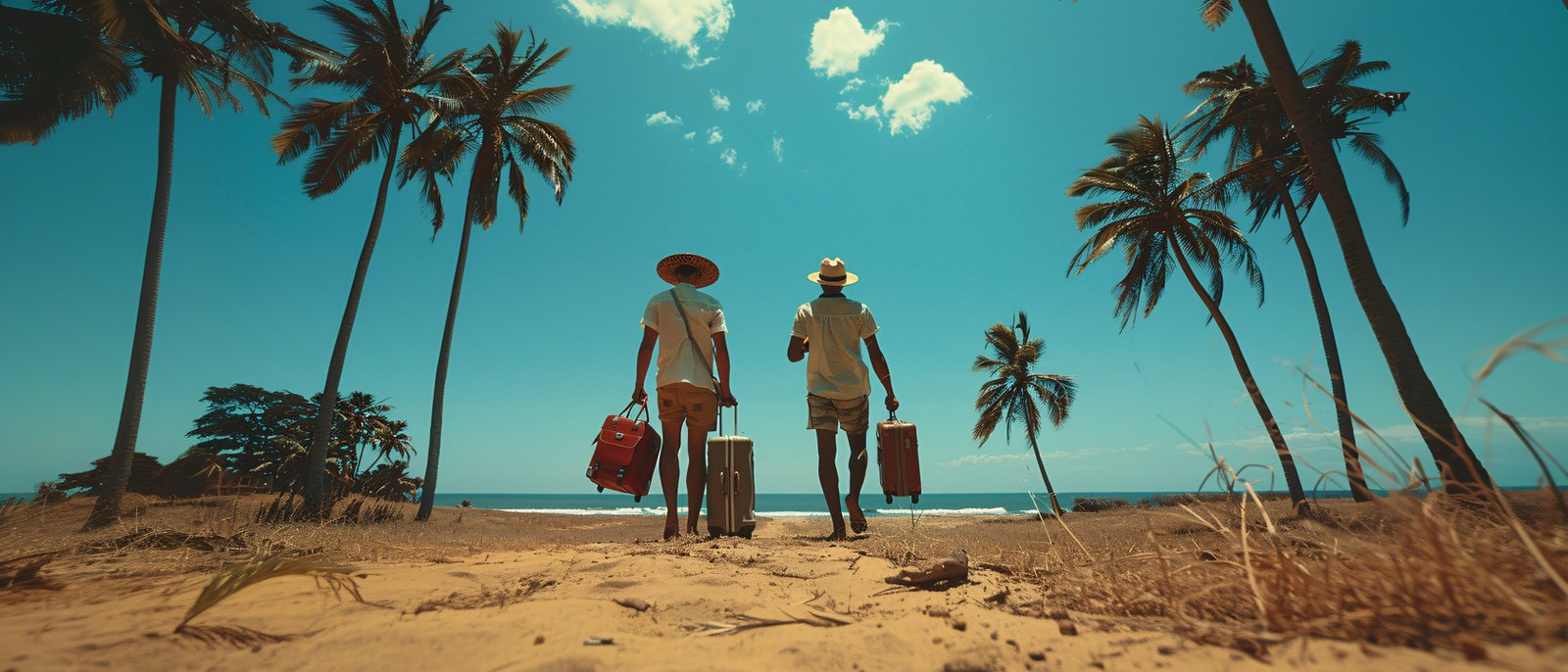 Touriste voyageant avec ses bagages, voyage organisé au Maroc